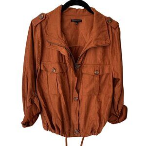 Staccato, military-style, cargo jacket, rust red, L, never worn